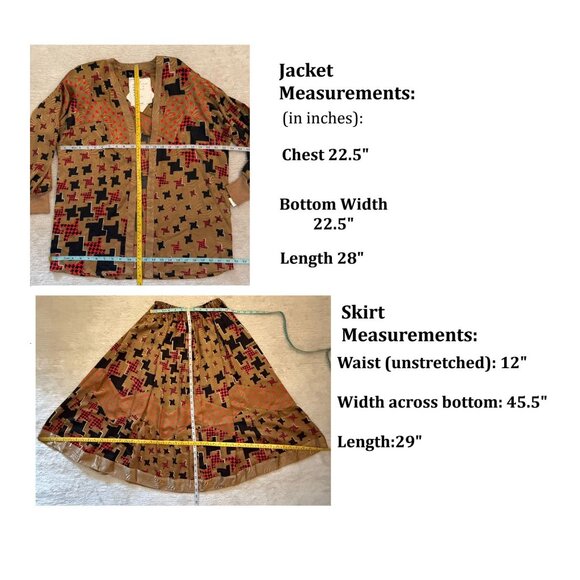 Vintage Designer Diane Freis NWT Jacket and Skirt Set Bold Abstract Print 80s - Picture 6 of 13